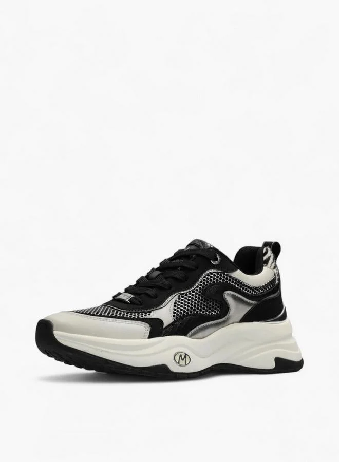 Mexx WHITE Panelled Lace-Up Sneakers for Women | Best Price UAE