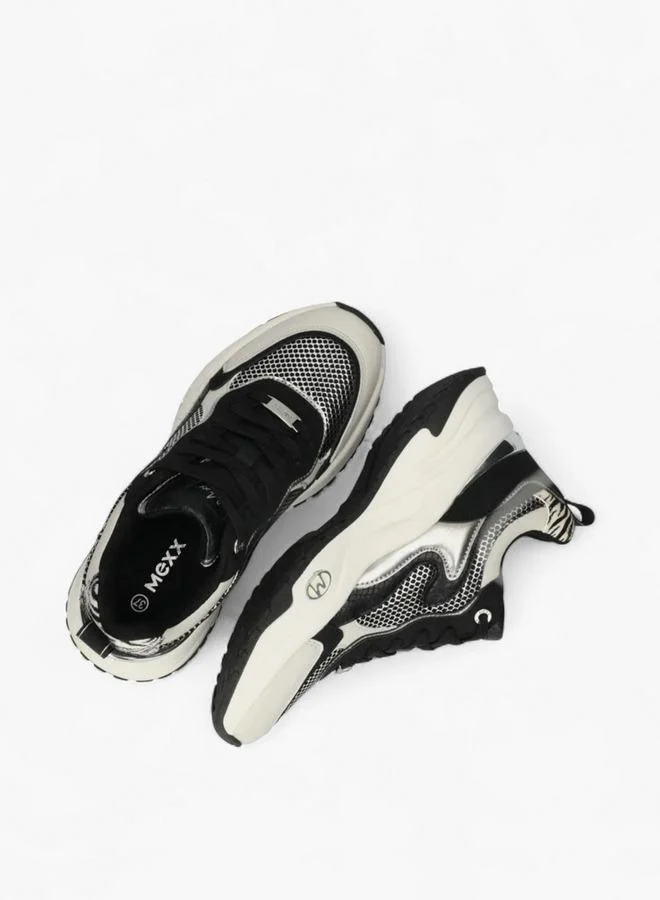 Mexx WHITE Panelled Lace-Up Sneakers for Women | Best Price UAE