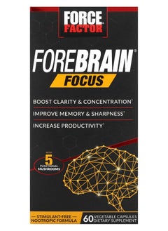 Force Factor Forebrain Focus 60 Vegetable Capsules 