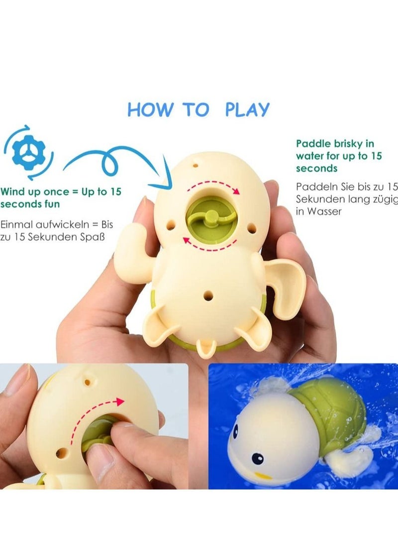 Generic - Baby Bath Toy Set of 4 - Clockwork Turtles, Whale, Crab, Penguin Swim for Up to 15 Seconds - Water Toy for Babies Bath, Swimming Pool Toy for 6 Months and Up - Image 1