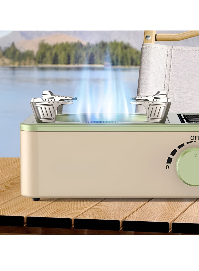 SMARTX Luxury 3200W Mini Portable Solo Backpack Hiking Camping Butane Coffee Gas Stove Gas Burner | Mini Camping Stove | Outdoor Camping Stove | Integrated Automatic Electronic Ignition | Precise Knob Control | Durable High-Quality Steel and Aluminum Alloy | Wide Stand and Stable Base Design - Image 5