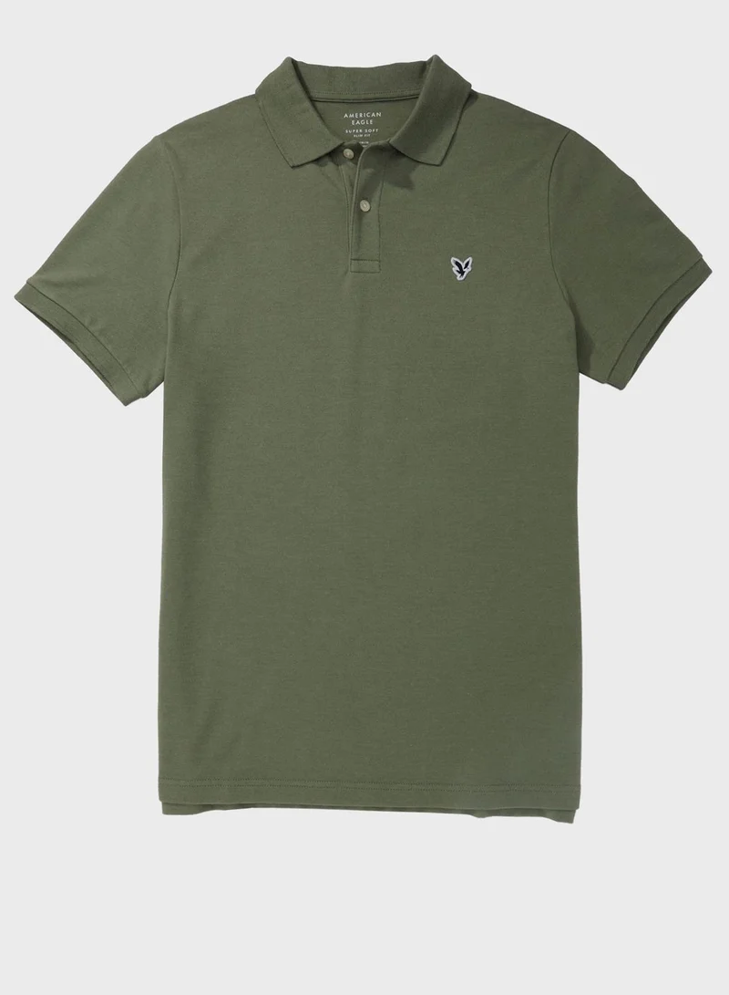 American Eagle Logo Pique Polo