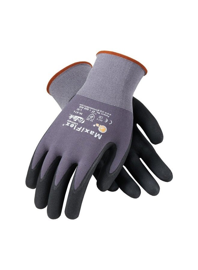 MaxiFlex PIP 34-874/S Maxi Flex Ultimate 34874 Foam Nitrile Palm Coated Gloves, Gray Small (Pack of 12) Large 34-874/L 12 - Image 1