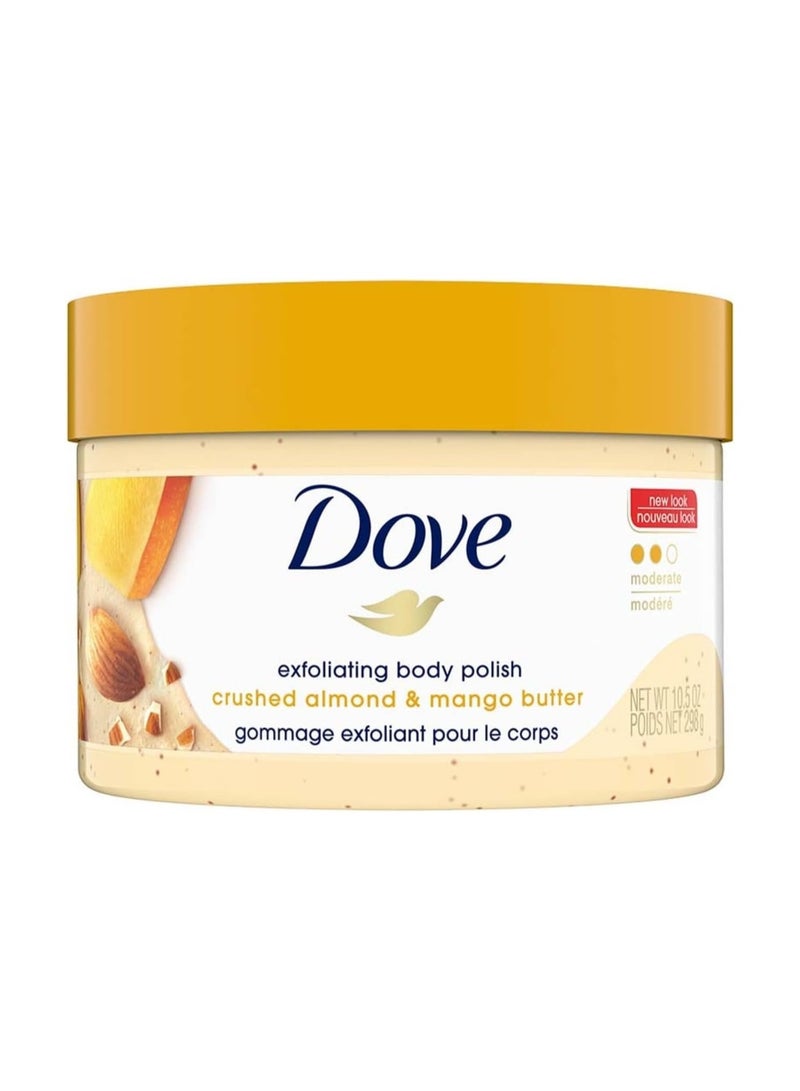 Dove Crushed Almond & Mango Butter Exfoliating Body Polish Scrub - 10.5 fl oz - Image 1