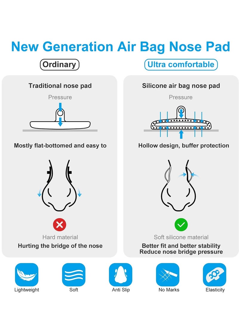 KASTWAVE Glasses Nose Pads, 15 Styles 150 Pairs Glasses Repair Kit Lock Card Type PVC Nose Pad Screws Home Repair Box Glasses Accessories - Image 5