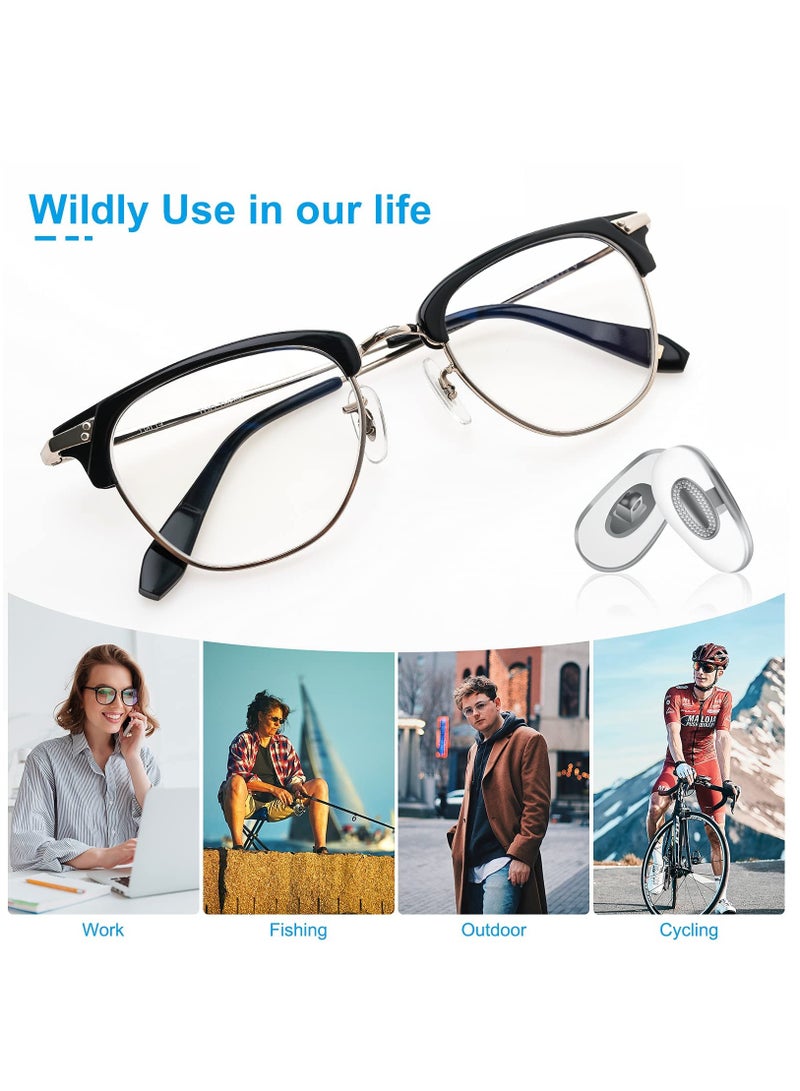 KASTWAVE Glasses Nose Pads, 15 Styles 150 Pairs Glasses Repair Kit Lock Card Type PVC Nose Pad Screws Home Repair Box Glasses Accessories - Image 3