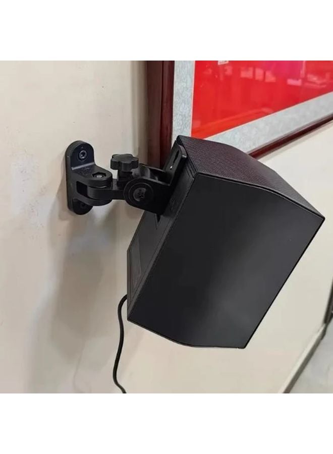 2pcs Zinc Alloy Adjustable Speaker Wall Bracket Swivel Tilt Mount for Home Theater - Image 5
