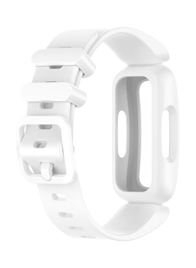 BGM Silicone Replacement Strap Watchband For Fitbit Inspire 2 White - Image 1
