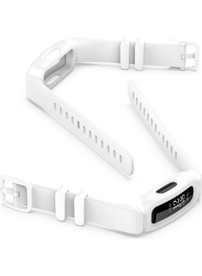 BGM Silicone Replacement Strap Watchband For Fitbit Inspire 2 White - Image 4