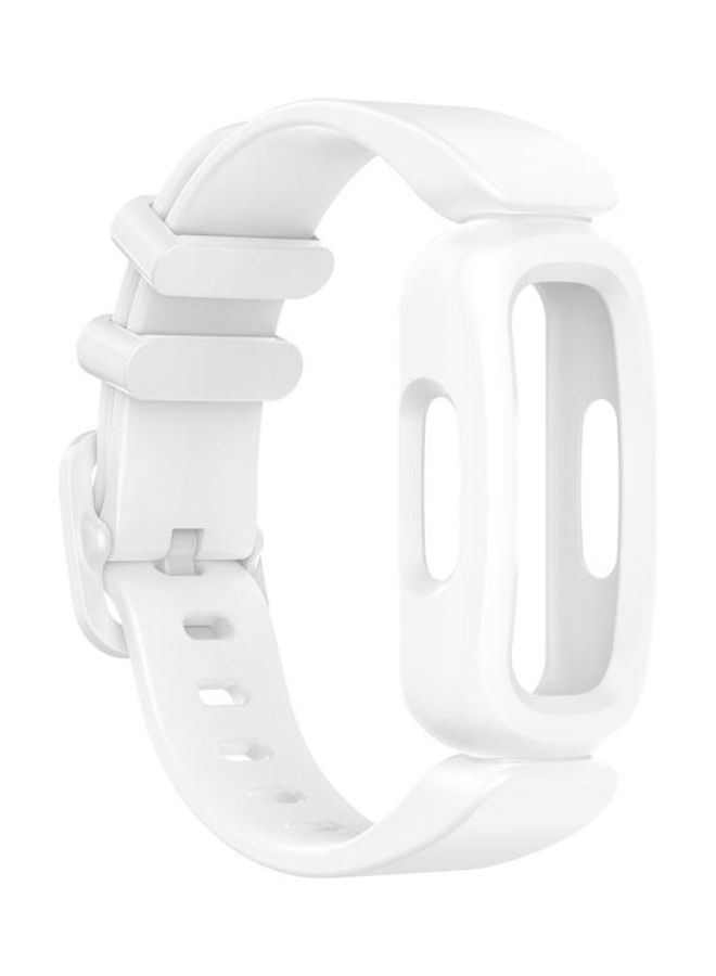 BGM Silicone Replacement Strap Watchband For Fitbit Inspire 2 White - Image 3