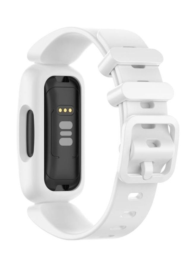 BGM Silicone Replacement Strap Watchband For Fitbit Inspire 2 White - Image 2