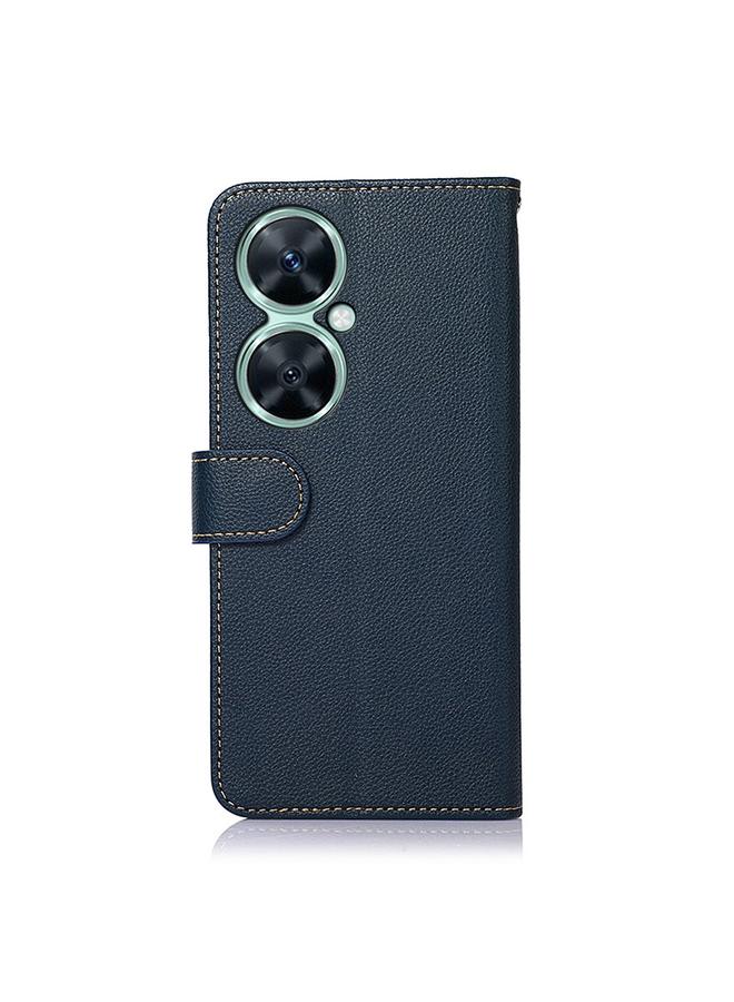 اس-توب جراب لهاتف Huawei Nova 11i / Maimang 20 5G / Enjoy 60 Pro من KHAZNEH جراب هاتف جلدي بنقشة الليتشي بتقنية RFID - Image 3