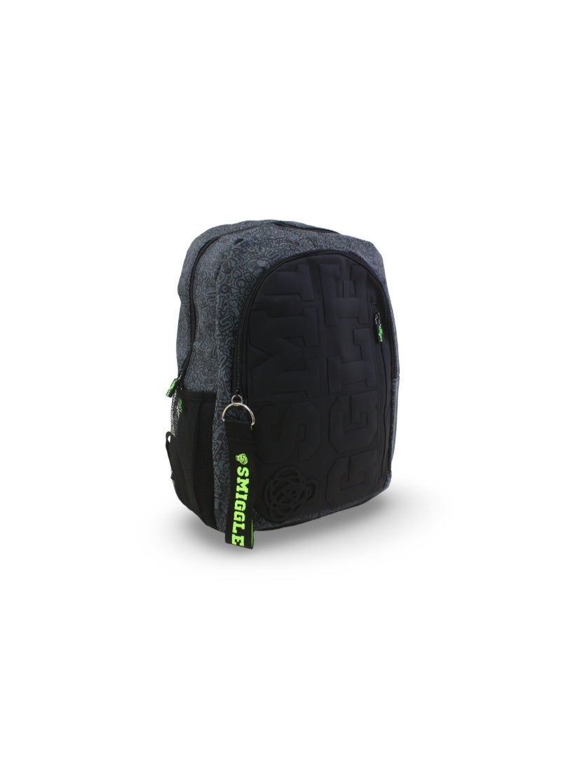سميجل تصميم شعار حقيبة ظهر Smiggle مقاس 17 بوصة – أسود ورمادي - Image 1