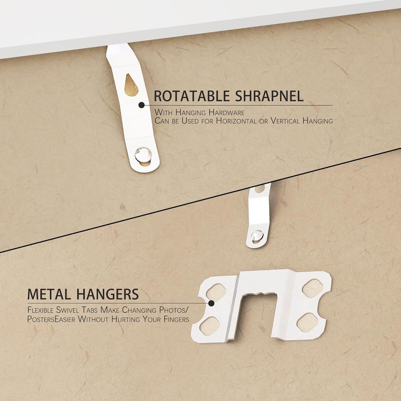 Picrit 9x14 صورة إطار الصورة إطار صورة لعرض تثبيت الجدار الأبيض - Image 3