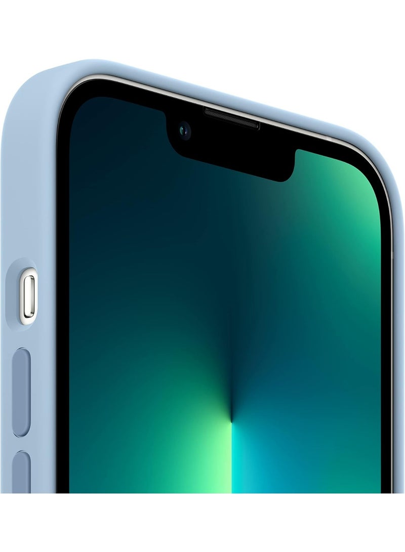 ابل  iPhone 13 Pro Silicone Case with MagSafe Blue Fog Blue Fog - Image 3