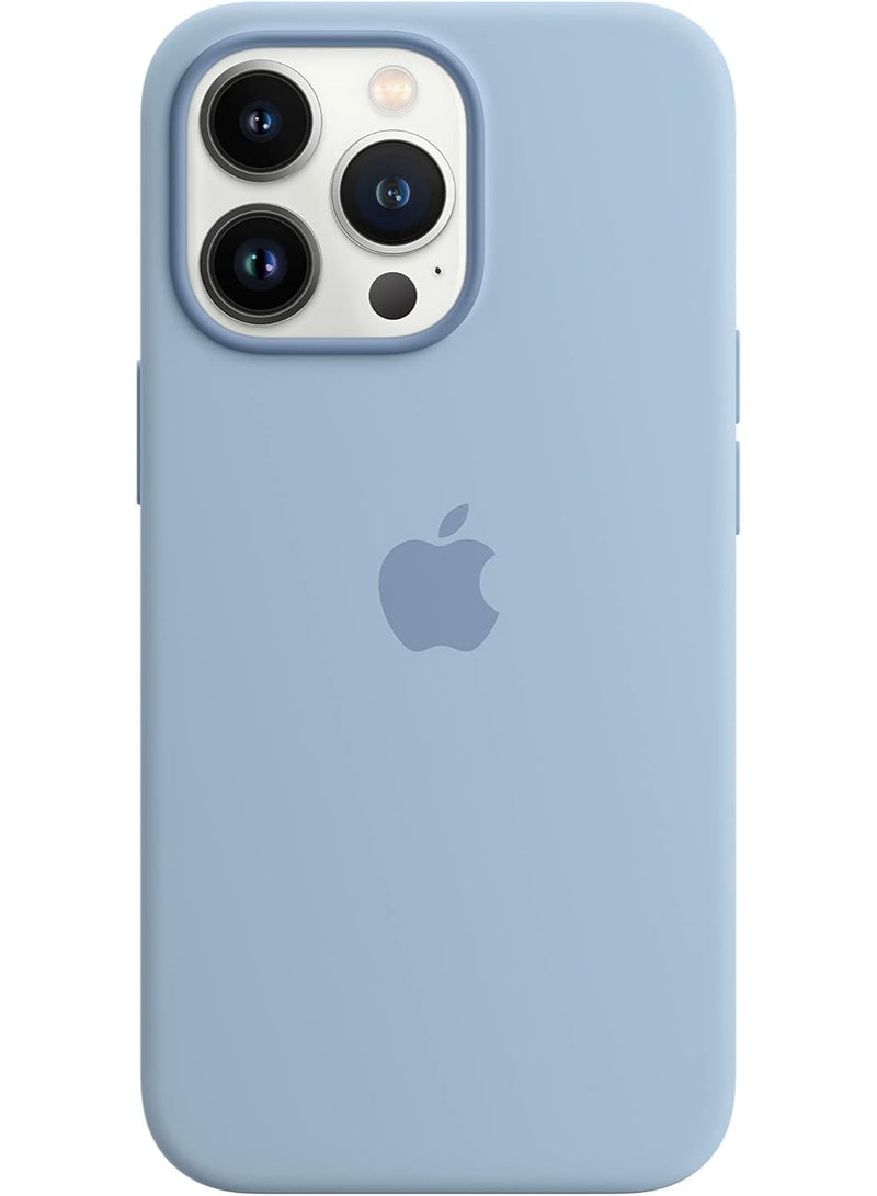 ابل  iPhone 13 Pro Silicone Case with MagSafe Blue Fog Blue Fog - Image 1