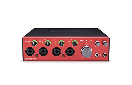 Focusrite Clarett+ 4Pre USB Studio-Grade Audio Interface for Music Makers — Four Low-Noise, Low-Distortion Mic Preamps providing True-To-Life Sound - Image 1