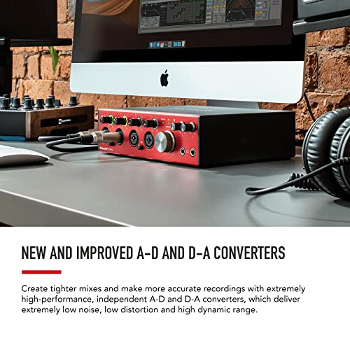 Focusrite Clarett+ 4Pre USB Studio-Grade Audio Interface for Music Makers — Four Low-Noise, Low-Distortion Mic Preamps providing True-To-Life Sound - Image 3