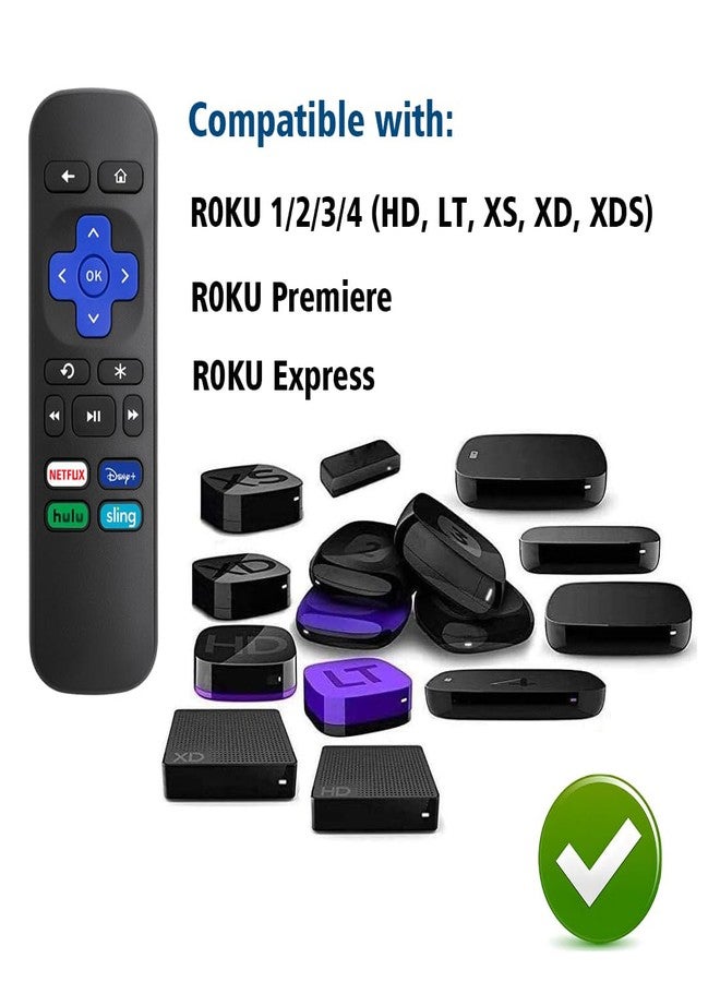 Amiroko Remote Control Replacement for Roku Box, Premiere, Express, Player, for R0KU 1 2 3 4 (NOT for RokuStick or RokuTV) - Image 2