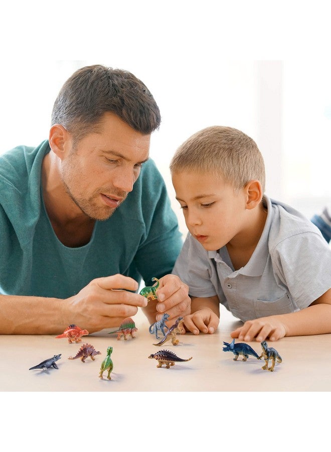 Prextex PREXTEX Mini Dinosaur Figures Toys Box (12 Count) | Best for Party Favors Easter Eggs Filler Plastic Small Cupcake/Cake Toppers  - Image 4
