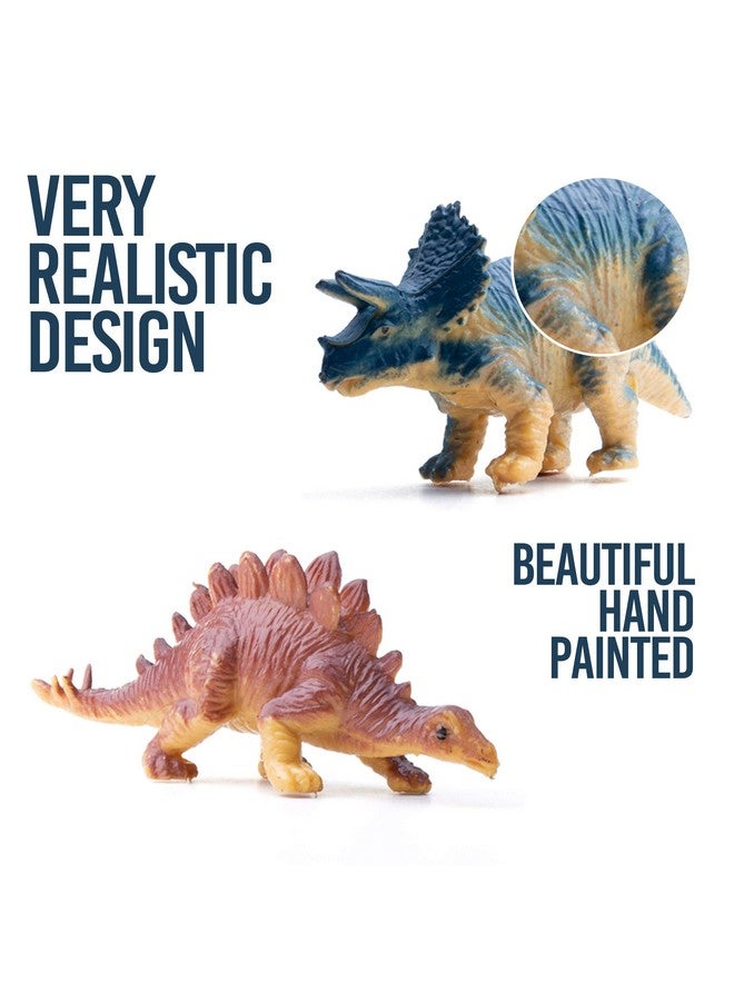 Prextex PREXTEX Mini Dinosaur Figures Toys Box (12 Count) | Best for Party Favors Easter Eggs Filler Plastic Small Cupcake/Cake Toppers  - Image 3