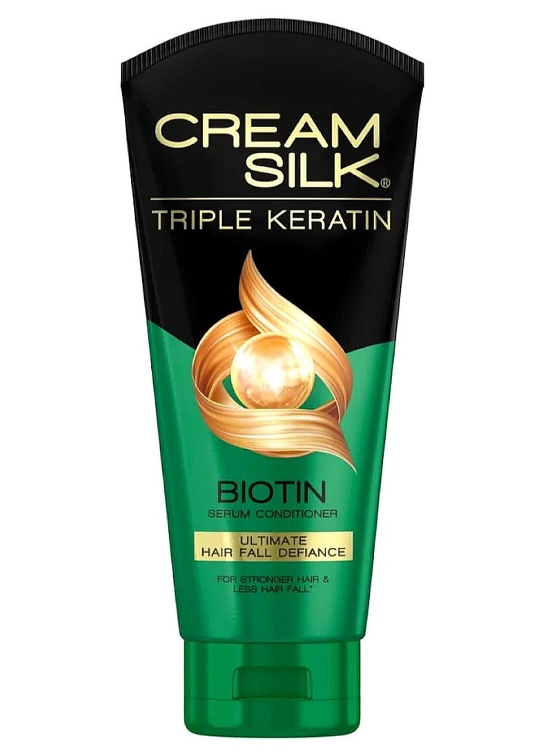 Cream Silk Triple Keratin Biotin Serum Conditioner for Stronger, Healthier Hair 170ml - Image 1