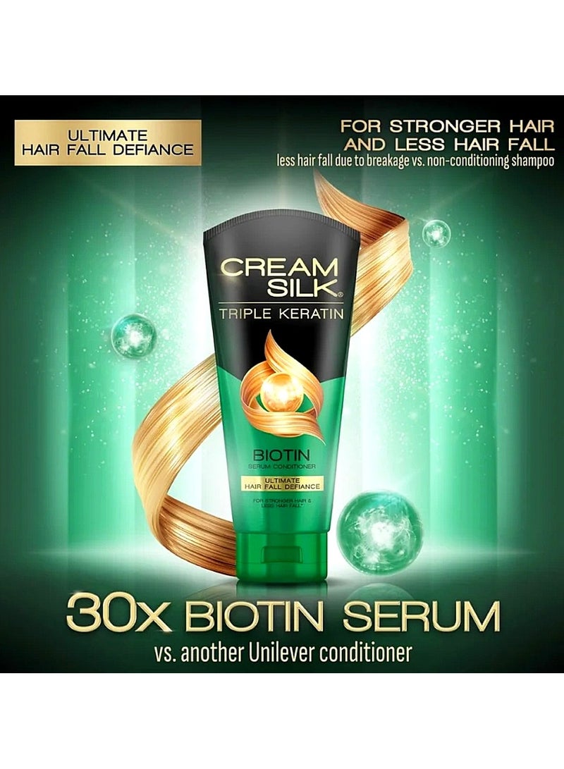 Cream Silk Triple Keratin Biotin Serum Conditioner for Stronger, Healthier Hair 170ml - Image 2