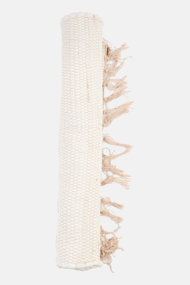 Muy Mucho Smooth Braided Rug 50 x 80 cm, Off White - Image 1