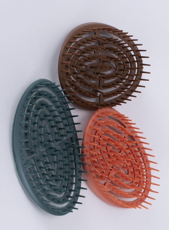 CAISHA فرشاة شعر مبلل CAISHA خالية من الشد فرشاة فك التشابك برتقالية مع زنبرك حلزوني لطيفة على فروة الرأس لجميع أنواع الشعر K110 - Image 3