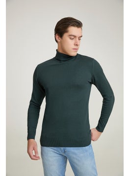 D'S DAMAT Regular Fit Khaki Cotton Blend Turtleneck Knitwear Sweater 5HF06ORT12007  - Image 2
