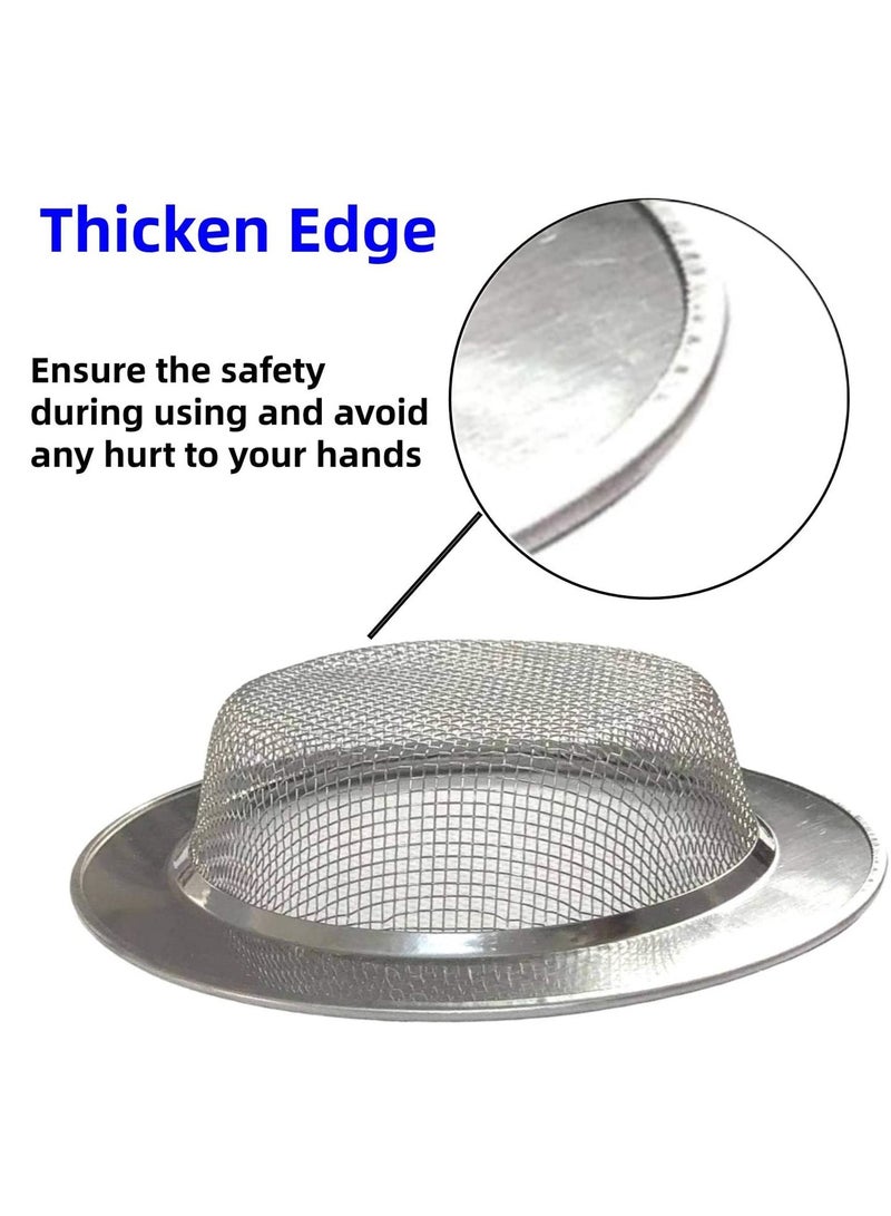 Strainer Basket Drain Hair Catcher, Sink Drain Filter Kitchen Premium Stainless Steel Bathroom Sink Bathtub Shower Drain Cover Rust Free Compatible with Bath Or Kitchen Sinks - Image 3