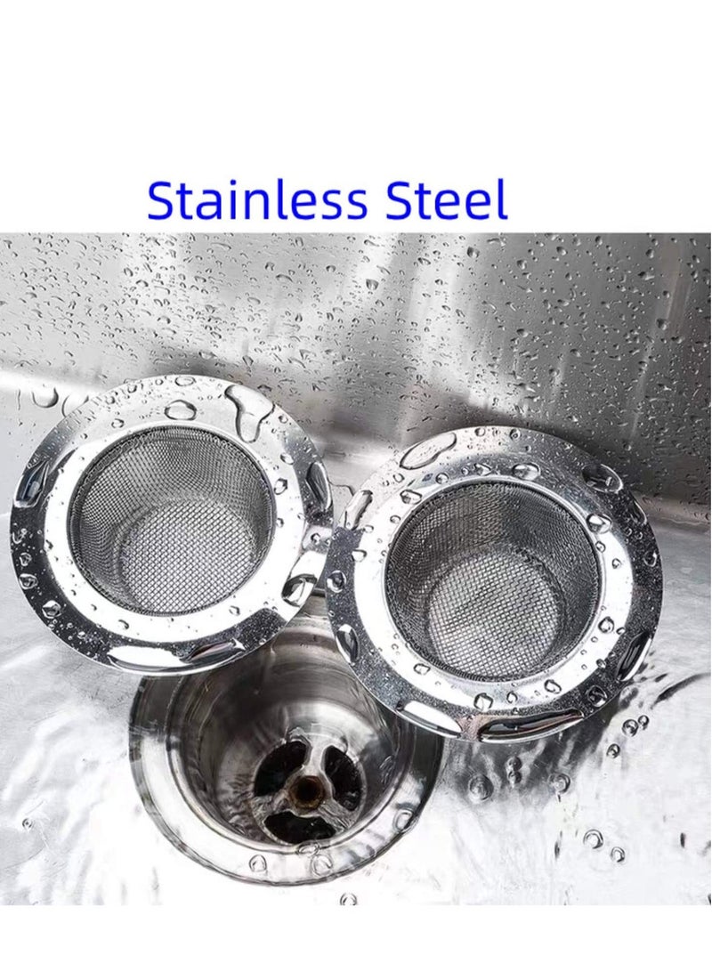 Strainer Basket Drain Hair Catcher, Sink Drain Filter Kitchen Premium Stainless Steel Bathroom Sink Bathtub Shower Drain Cover Rust Free Compatible with Bath Or Kitchen Sinks - Image 5