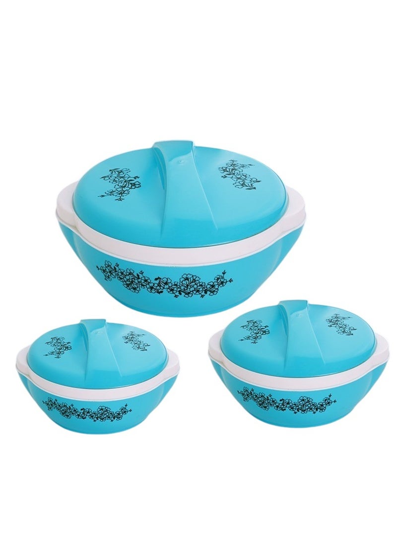 BASURRAH Food Container Set - 3 Pieces Plastic in Sizes 1000/1500/2500 ml  - Image 1