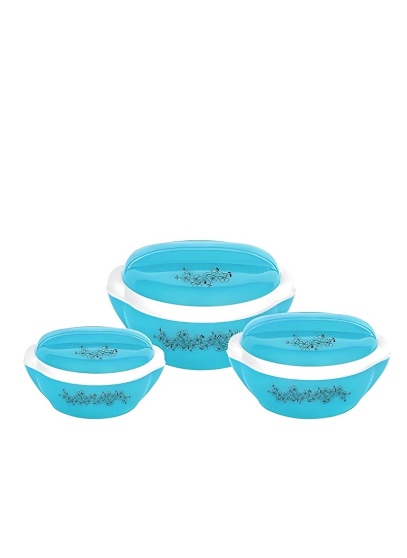 BASURRAH Food Container Set - 3 Pieces Plastic in Sizes 1000/1500/2500 ml  - Image 2