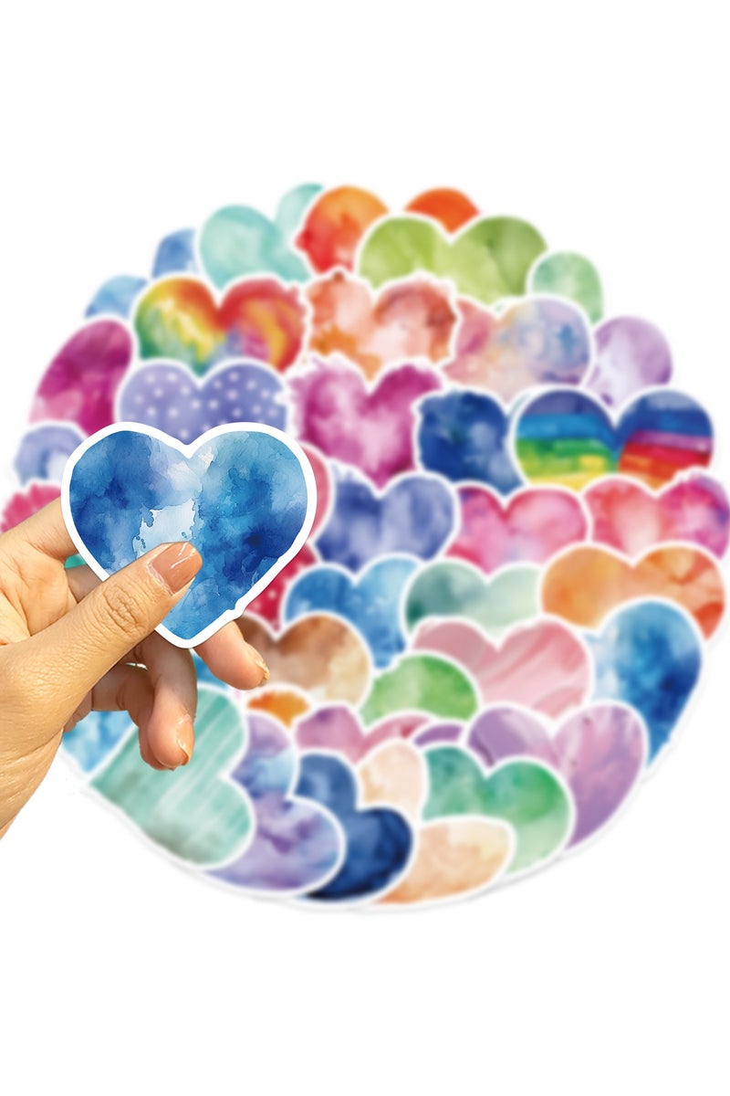 ORAINBOW 50Pcs Love Stickers Heart Stickers Decals Stickers for Couple Girlfriend Boyfriend Waterproof Heart Stickers for Laptop Water Bottle Guitar Scrapbook Phone - Image 3