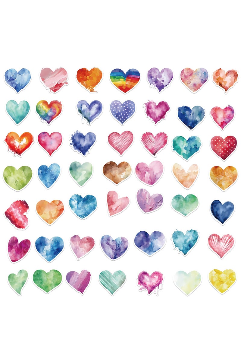 ORAINBOW 50Pcs Love Stickers Heart Stickers Decals Stickers for Couple Girlfriend Boyfriend Waterproof Heart Stickers for Laptop Water Bottle Guitar Scrapbook Phone - Image 4