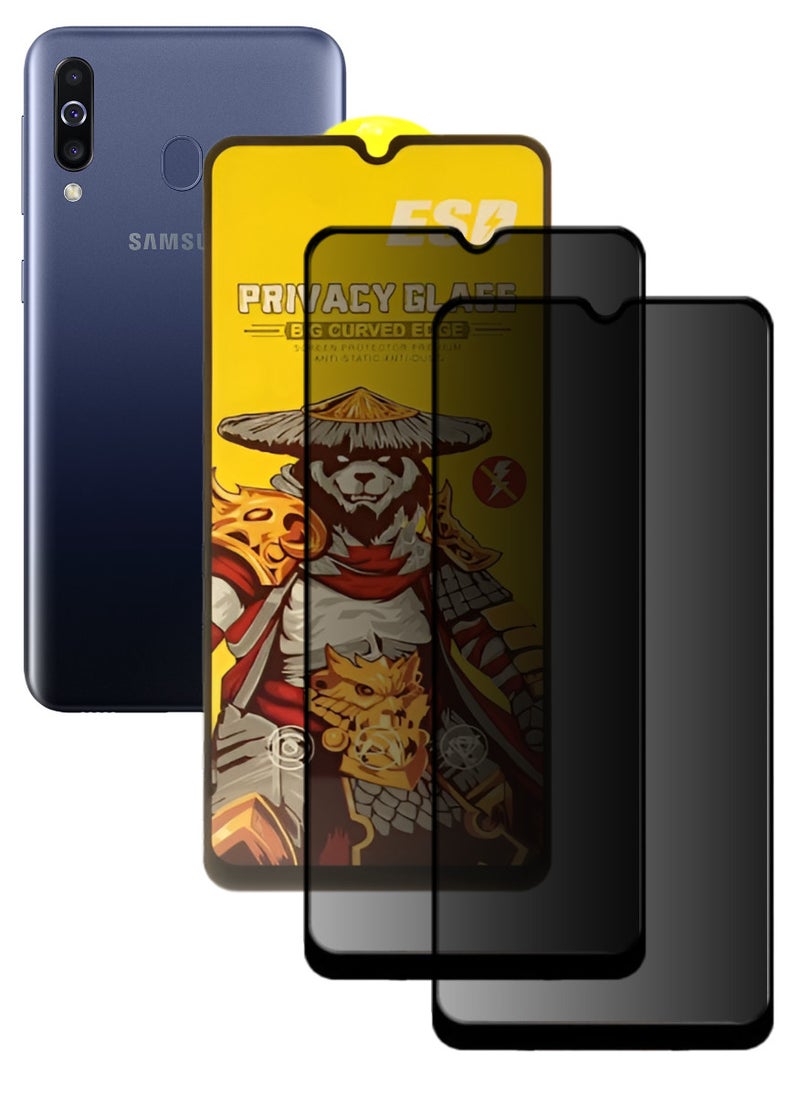 ESD 2 Pieces Tempered Dustproof Privacy Glass Screen Protector Compatible For Samsung Galaxy M30 - Image 1