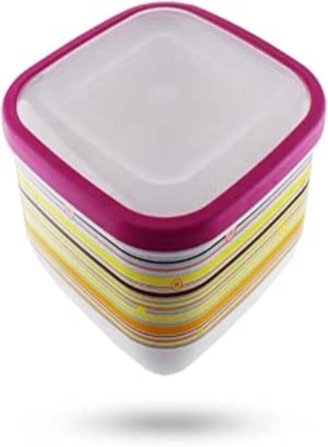 Ucsan Plastic Square Matte Trendy Container with Transparent Lid 3.6 Liters | Made in Turkey | 897