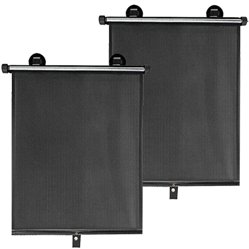 Car Window Shade, Car Roller Sunshade for Windows, Retractable Car Sun Shade, Privacy Protection Glare and UV Rays Protection, 2 Pack - Image 3