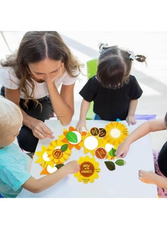 Patelai 30 Be Kind Sunflower Craft Kit for Kids, Sunflower Classroom Craft Kits, Make Your Own DIY Crafts, Easy to Assemble Sunflower Craft Kits, Sunday School Fun Classroom Activities Kit for Preschool  - Image 4