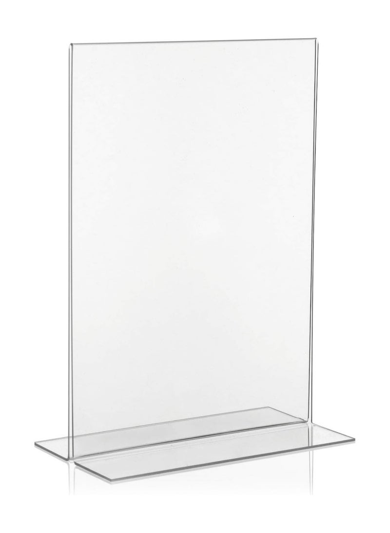 تي بي جي بي عرض إعلاني/قاعدة على شكل حرف T/قاعدة طاولة/قاعدة أكريليك بتنسيق DIN A4 شفاف