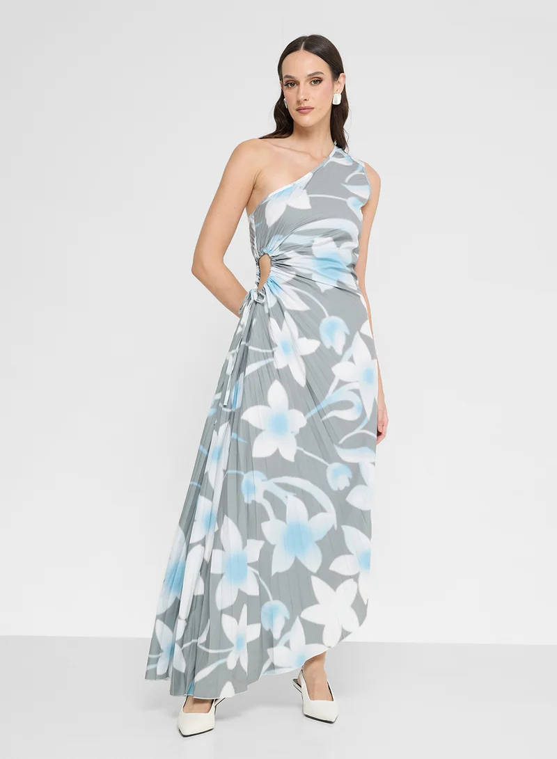ELLA One Shoulder Printed Dress