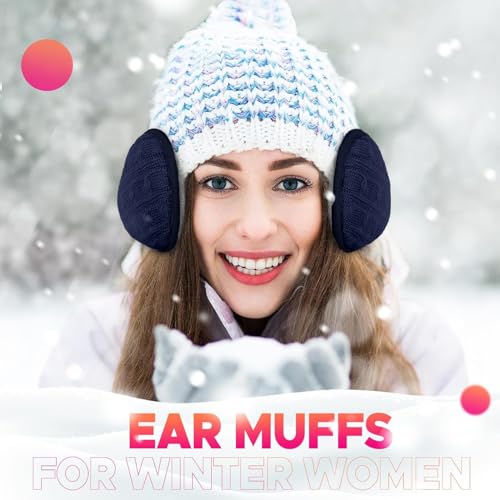 NORTHWIND Winter ear muffs for men, ear muffs for women, ear cover for winter Behind The Head Style Winter Earmuffs for Men & Women Adjustable (Navy) - Image 5
