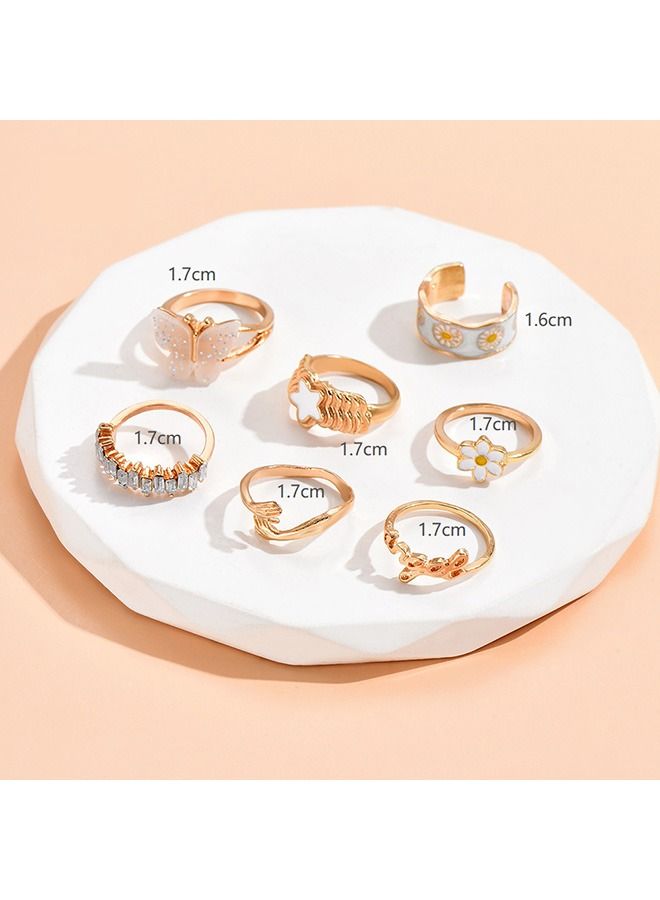 7-Piece Butterfly Star Ring Set - Image 2
