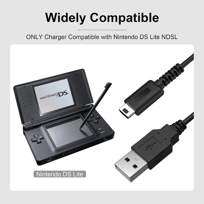 eWINNER DS Lite USB Charger Cable/Power Charging Cord Compatible with Nintendo DS Lite/NDSL, 3.9 ft/120CM (ONLY for NDSL) - Image 2