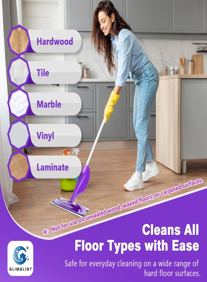 GLIMGLINT Mop Pad Refills Compatible with Swiffer Wet Jet, 4-Layer Thickened & Super Absorbent, WetJet Pads Refills, Cleaning Pads, Disposable Dry Floor Mop Pads, 64 Count - Image 5