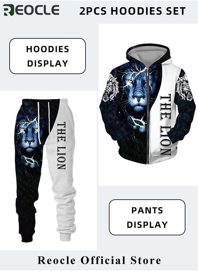 Men's 2 Pcs Hoodie Set Sweatshirt Suit 3D Printed Long Sleeve Hoodie with Zipper Trackpant Casual Suit - pzsku/ZEB9D945DA7715F00BA4DZ/45/_/1725934106/d082d71e-dcd8-494e-b16b-4df94d376afe