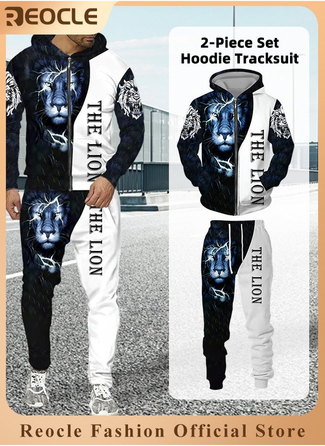 Men's 2 Pcs Hoodie Set Sweatshirt Suit 3D Printed Long Sleeve Hoodie with Zipper Trackpant Casual Suit - pzsku/ZEB9D945DA7715F00BA4DZ/45/_/1725934106/dd17b017-7bc6-4c0f-88b5-8ae2a38799a0