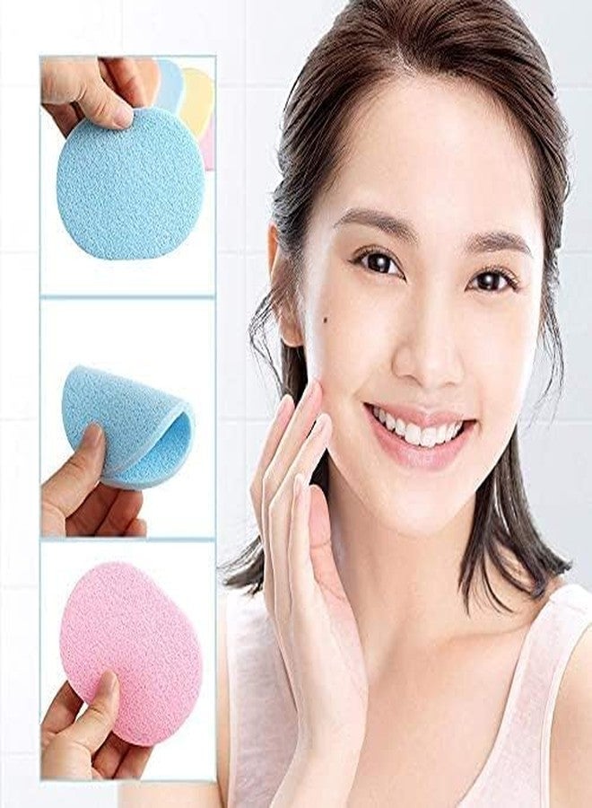 KPS Face Cleansing Sponge | Makeup Washing Pad | Deep Exfoliating Facial Sponge | Makeup Remover | Skin Care Supplies | Face Wash Puff | For Women & Girls (Pack of 2 PCs,Multicolor) - Image 3