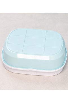 HAPPY PUSS Cat litter plastic box, large Size with high sides, detachable with free cat litter shovel. Blue color  - Image 5